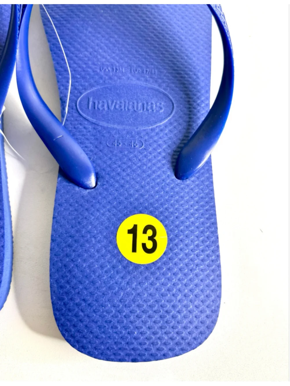 NWT Havaianas Brazil logo marine blue flip-flops men size 13